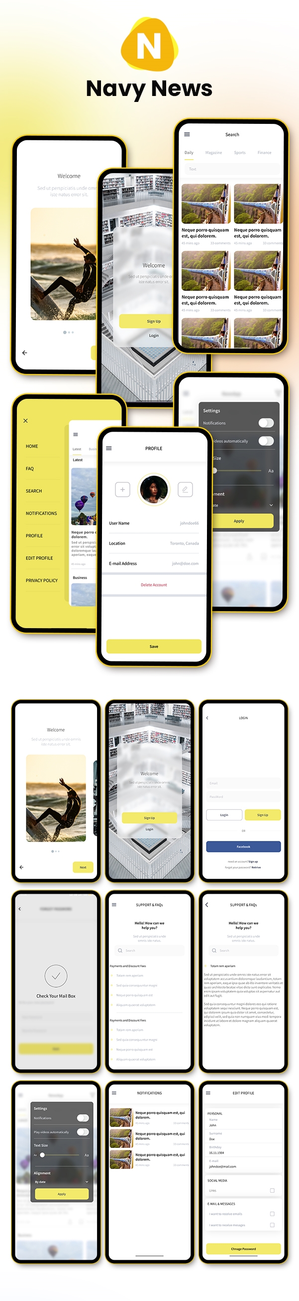 Flutter Blog UI App - News, Travel, Magazine, Branding Blog - 4