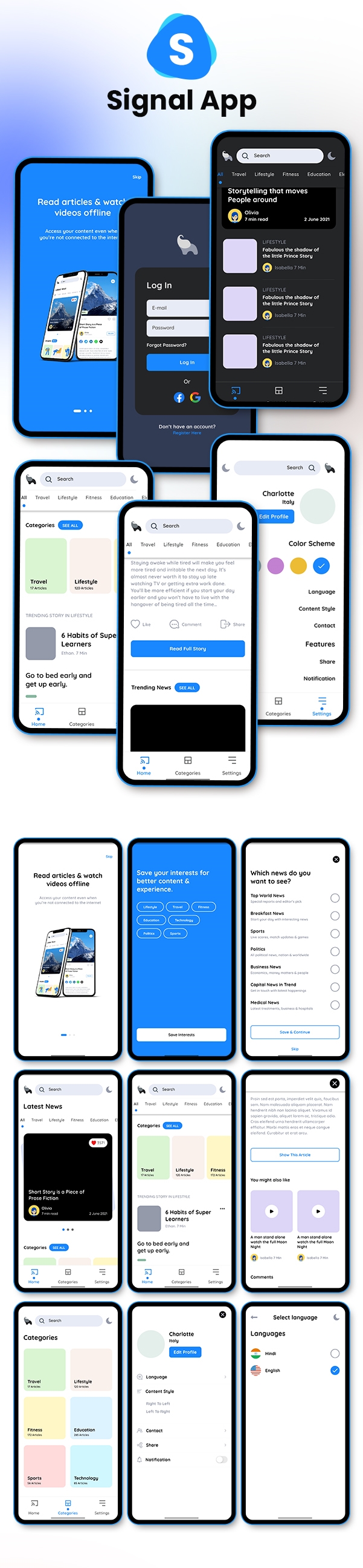 Flutter Blog UI App - News, Travel, Magazine, Branding Blog - 6