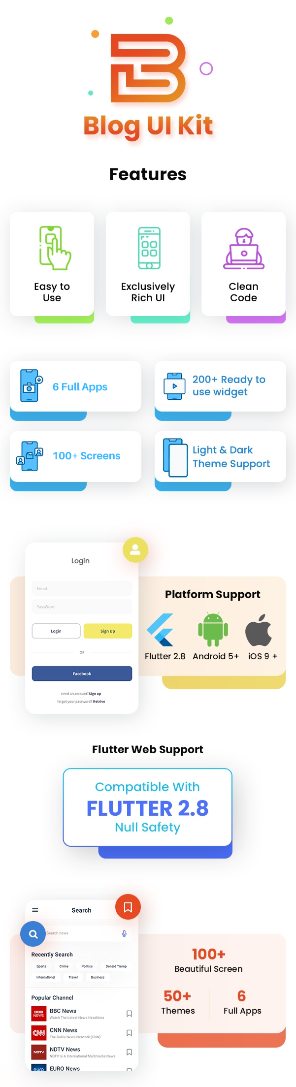 Flutter Blog UI App - News, Travel, Magazine, Branding Blog - 2