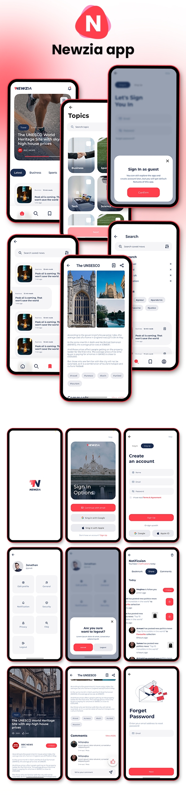 Flutter Blog UI App - News, Travel, Magazine, Branding Blog - 7