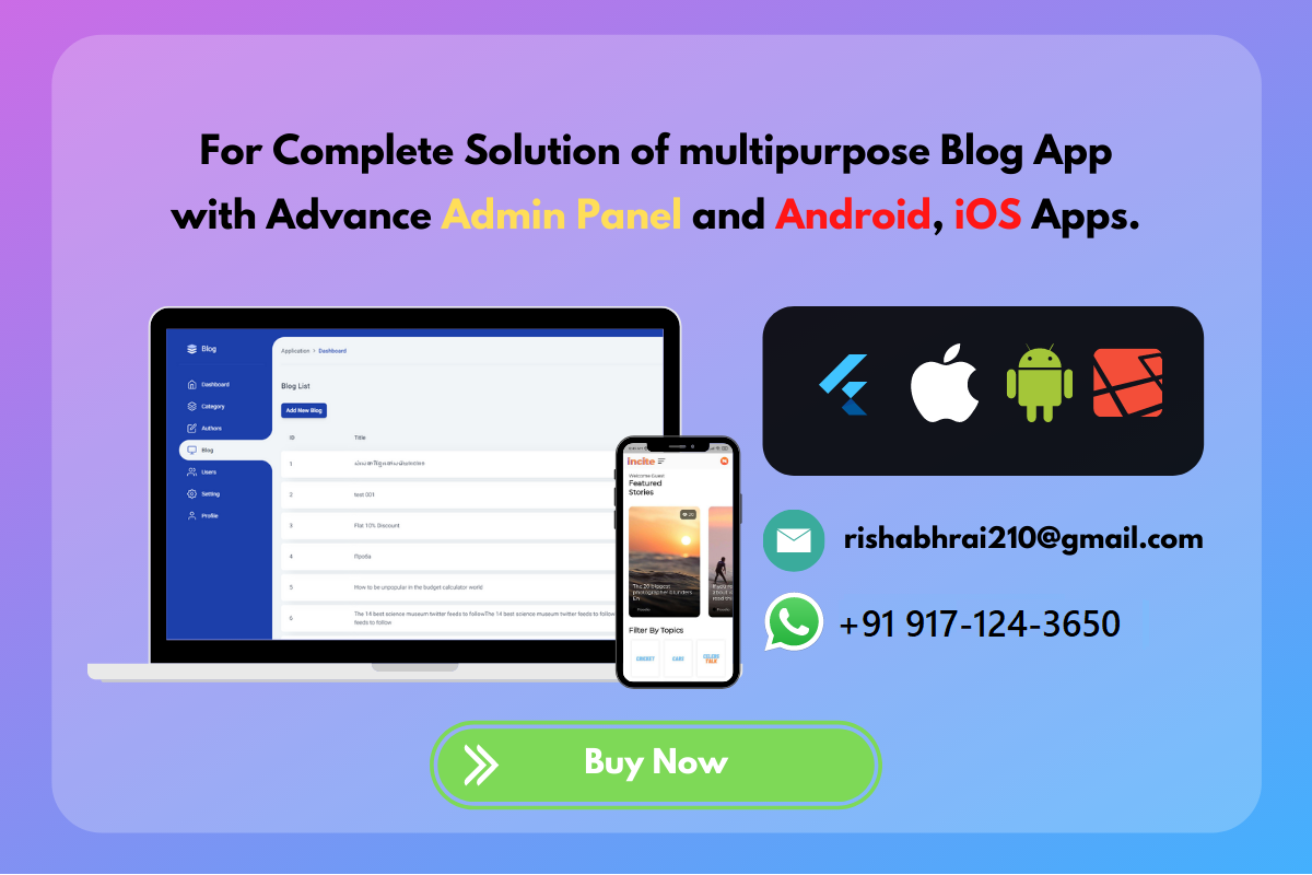 Flutter Blog UI App - News, Travel, Magazine, Branding Blog - 10