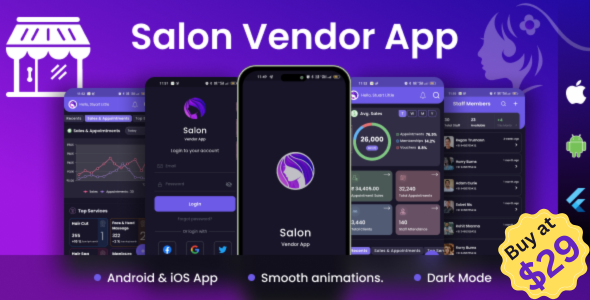 Multi-Vendor Salon Appointment Booking App - Flutter UI Kit - 2